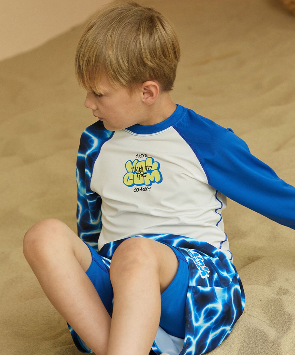 볼컴 키즈(VOLCOM KIDS) 볼컴 워터 베이 래쉬가드 셋업 D5M029