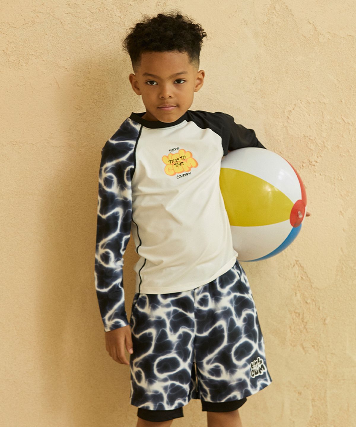 볼컴 키즈(VOLCOM KIDS) 볼컴 워터 베이 래쉬가드 셋업 D5M029