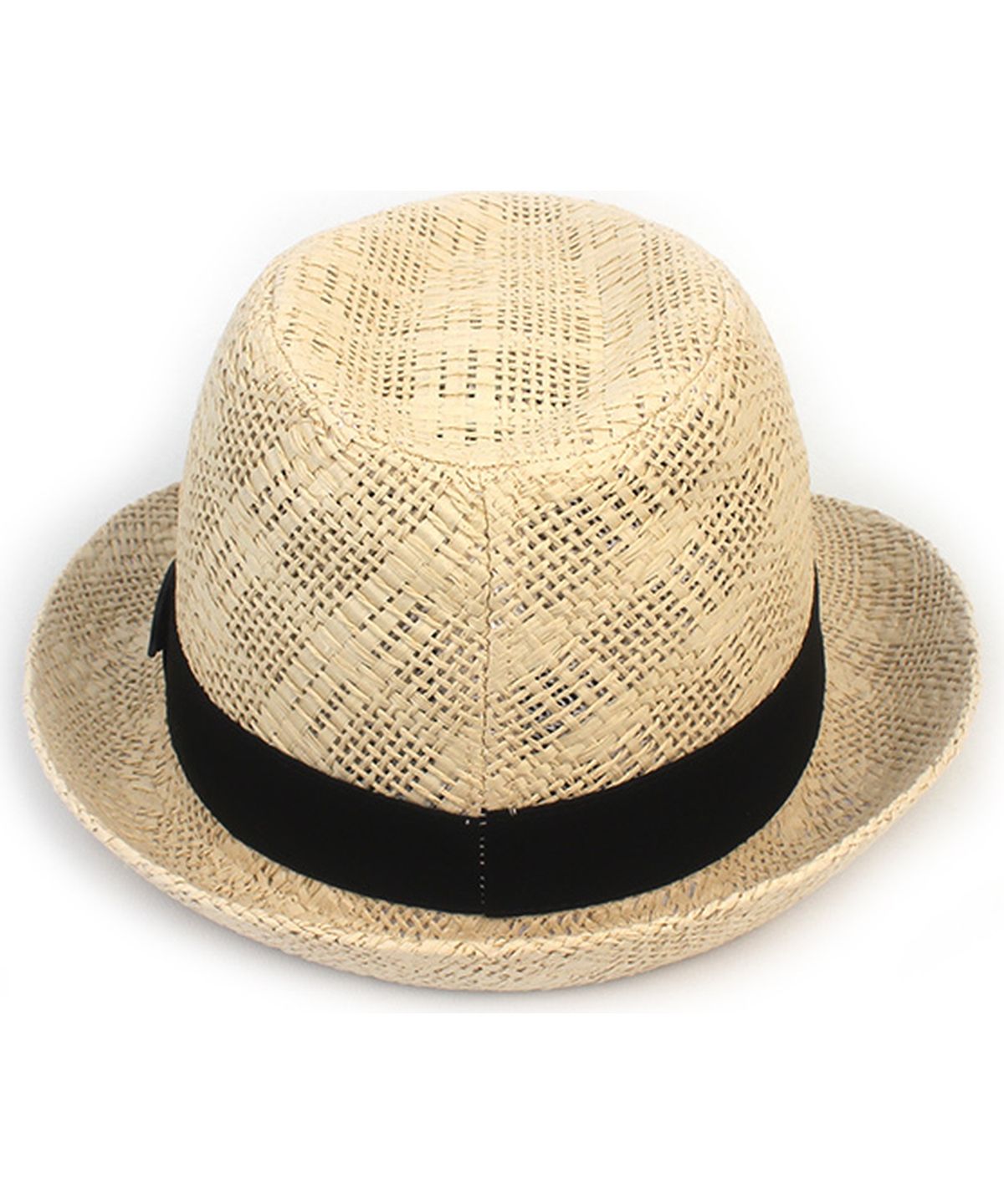 유니버셜 케미스트리(UNIVERSAL CHEMISTRY) Bu Check Ivory Short Fedora 여름페도라
