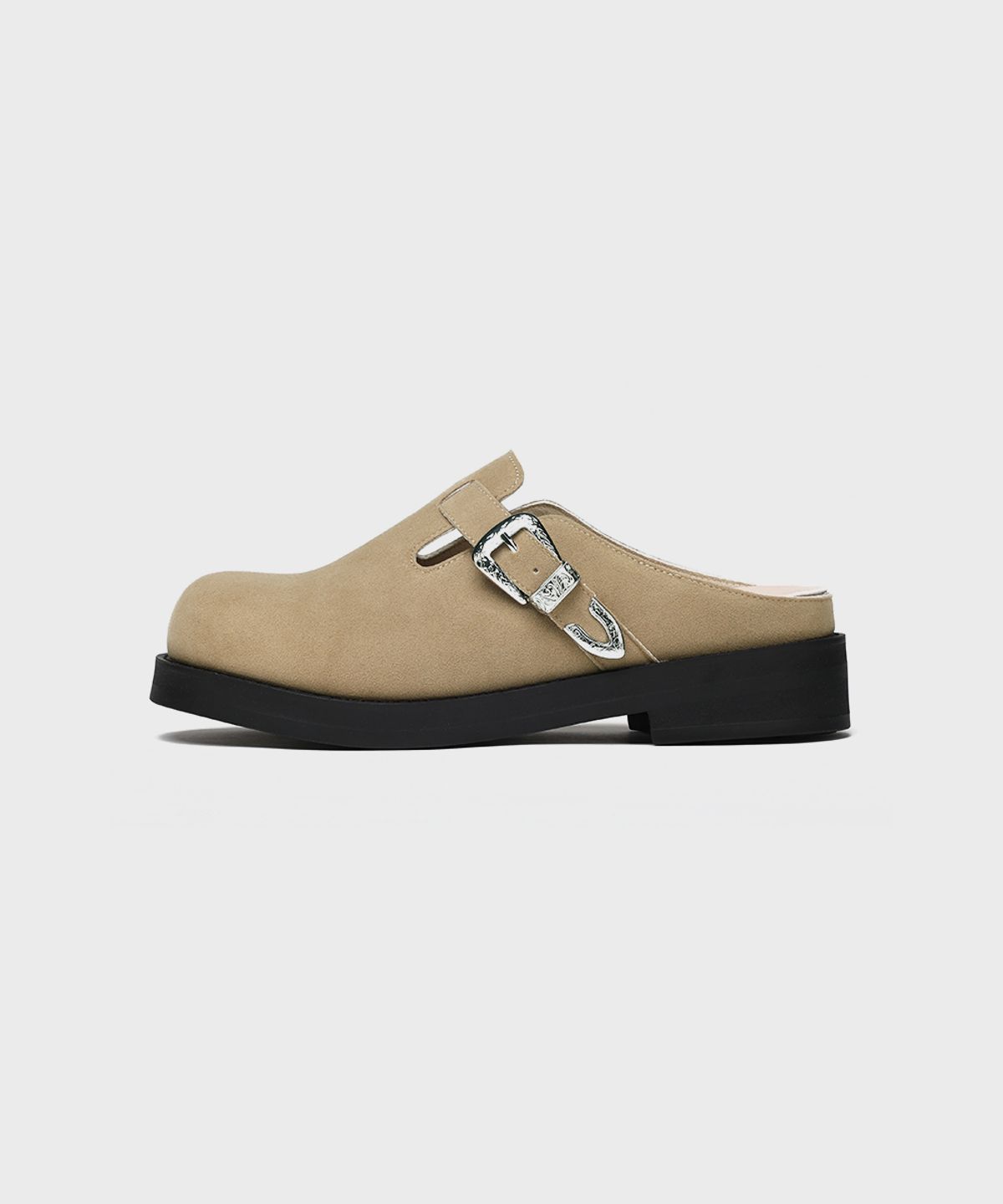 피렌체 아뜨리에(FIRENZE ATELIER) [SECOND.A] 엔틱버클 6CM 벌룬 클로그 2NDS090BS [SAND]