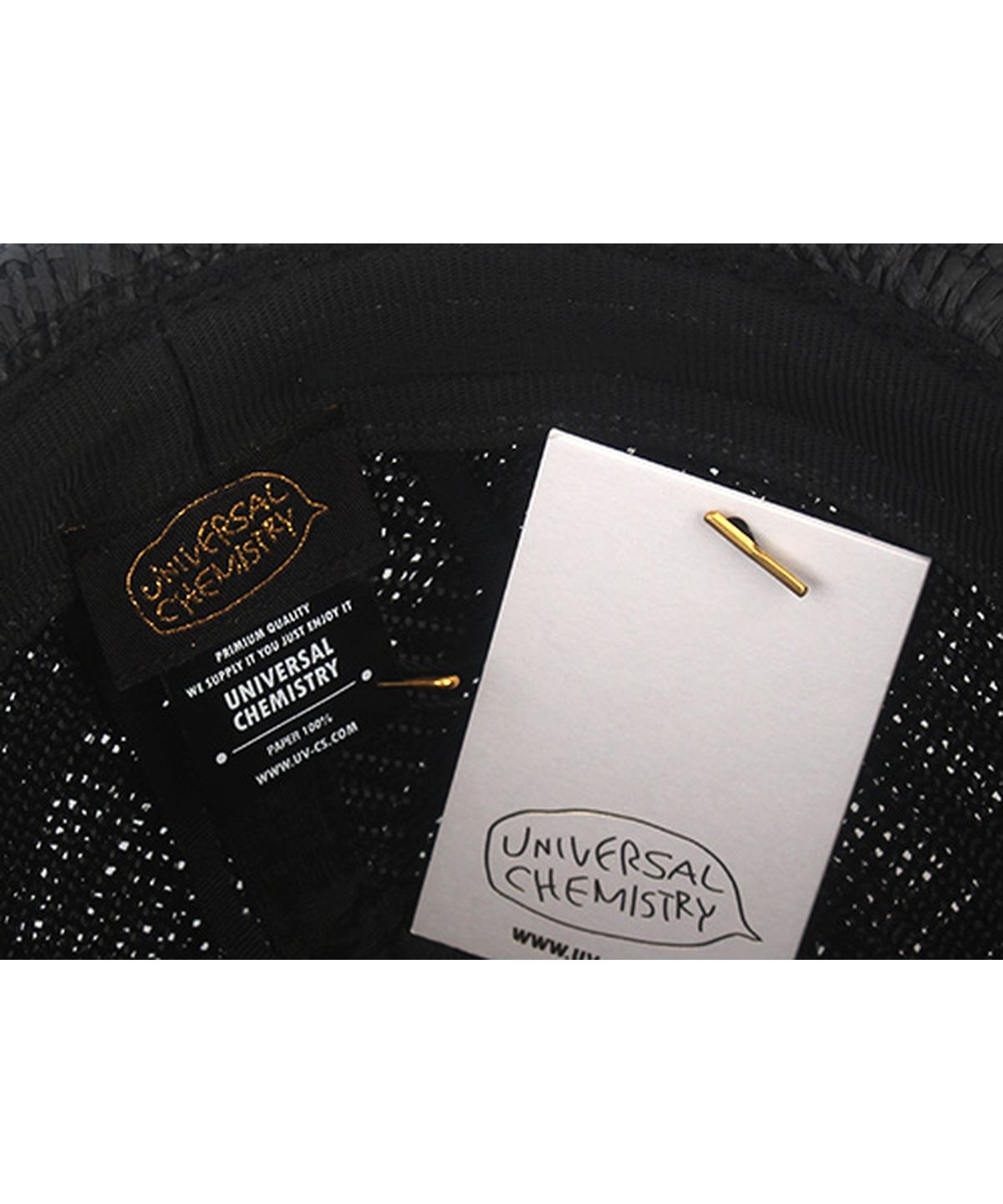 유니버셜 케미스트리(UNIVERSAL CHEMISTRY) Bu Check Black Short Fedora 여름페도라