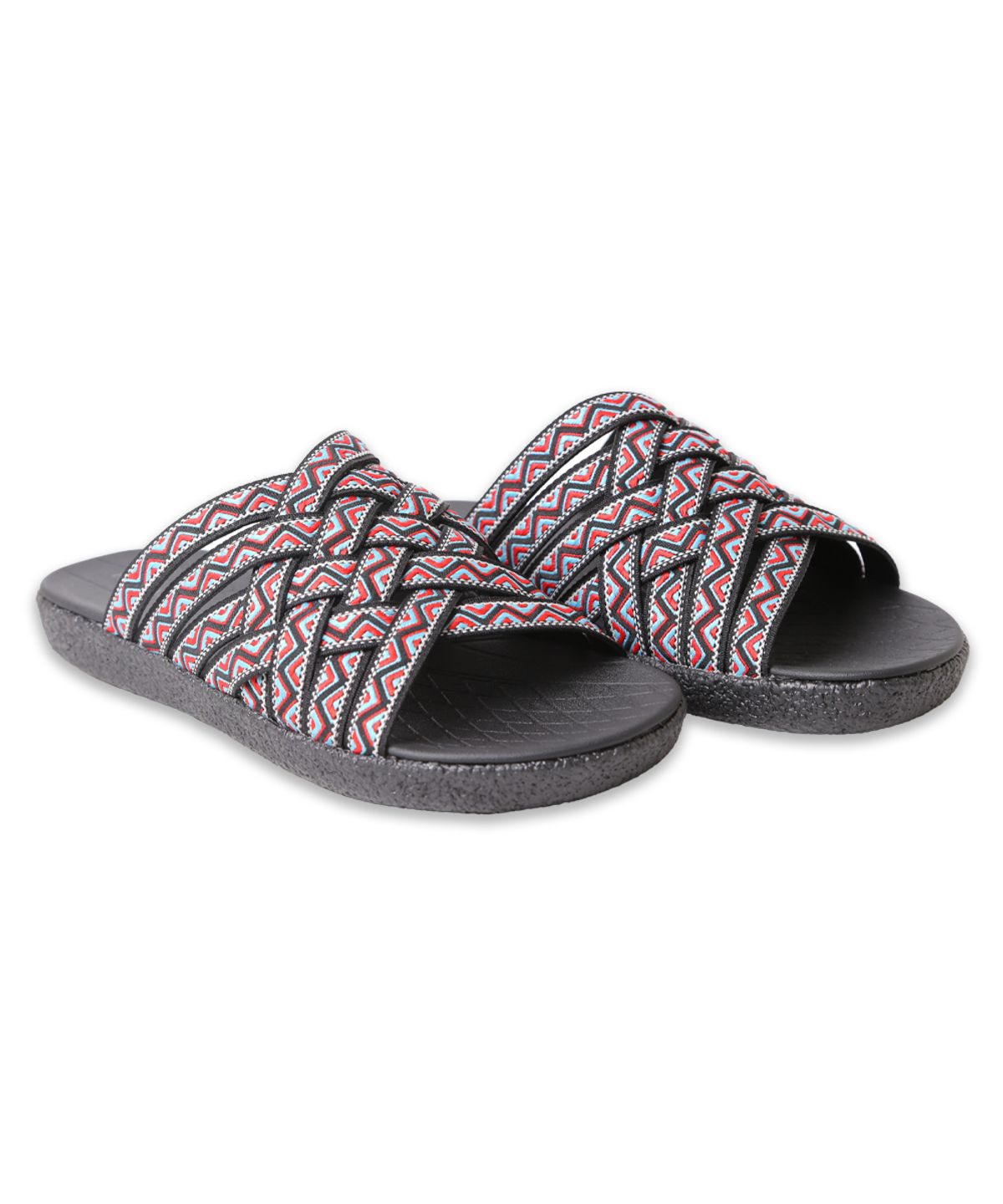 하버드 슈즈(HARVARD SHOES) 아크 핸드메이드 슬라이드 자카드 슬리퍼 멀티