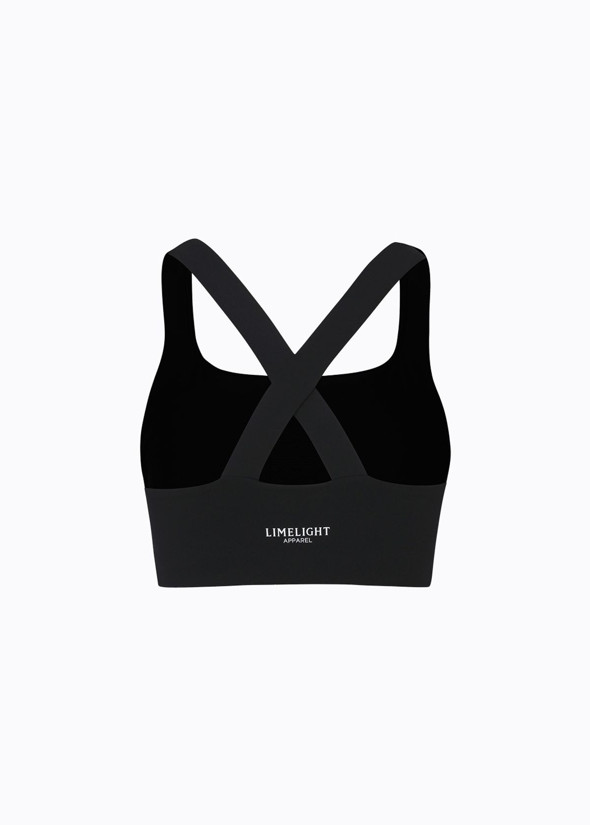 라임라잇 어패럴(LIMELIGHT APPAREL) 애슬릿 로고 스포츠 브라 U라인 (블랙/화이트)