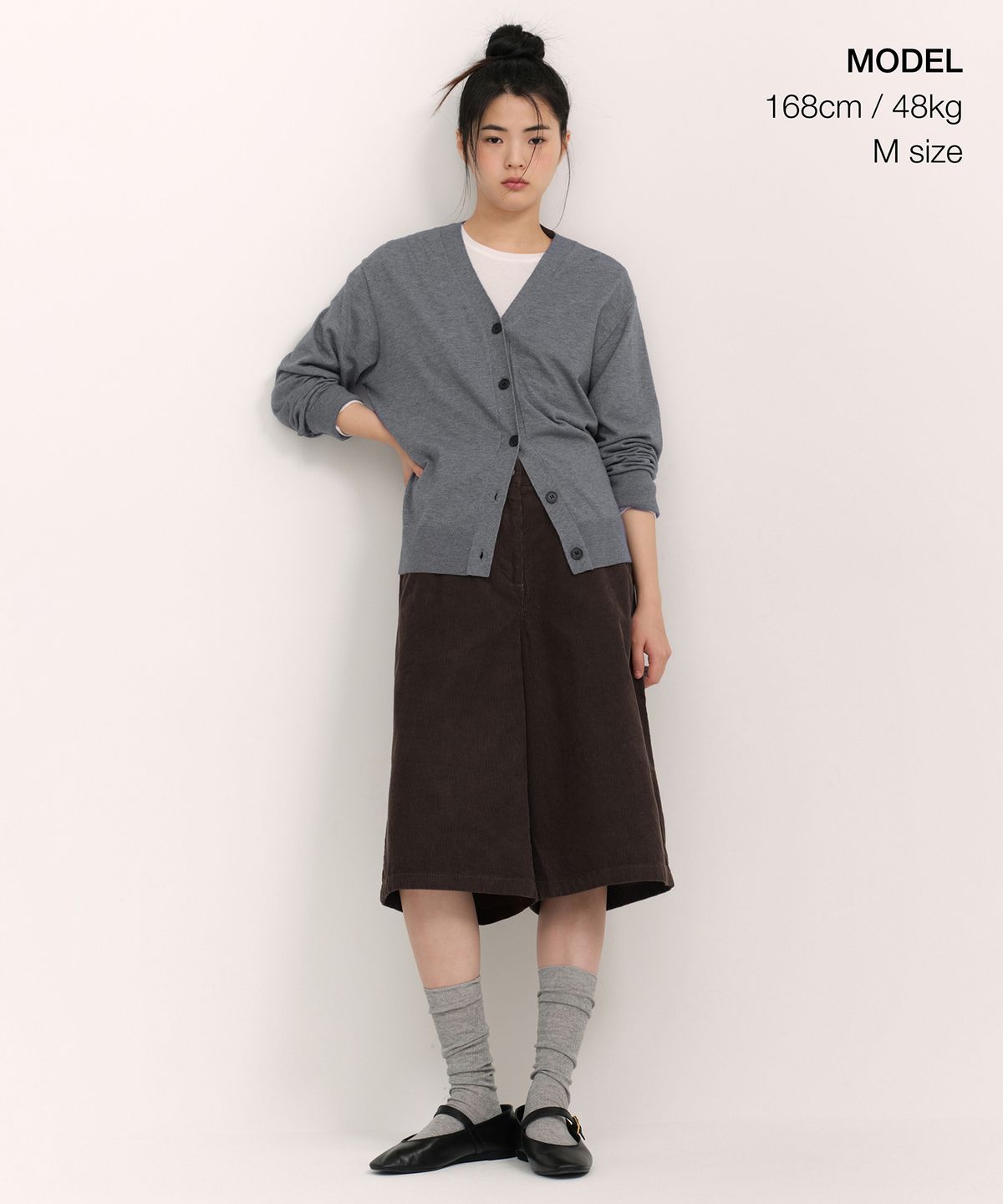 무신사 스탠다드 우먼(MUSINSA STANDARD WOMAN) 우먼즈 에센셜 릴렉스드 가디건 [미디엄 그레이]
