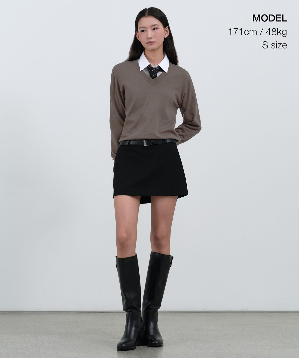 무신사 스탠다드 우먼(MUSINSA STANDARD WOMAN) 우먼즈 에센셜 브이 넥 니트 [토프]