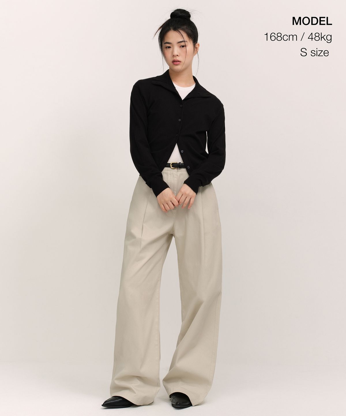 무신사 스탠다드 우먼(MUSINSA STANDARD WOMAN) 우먼즈 에센셜 하이 넥 가디건 [블랙]