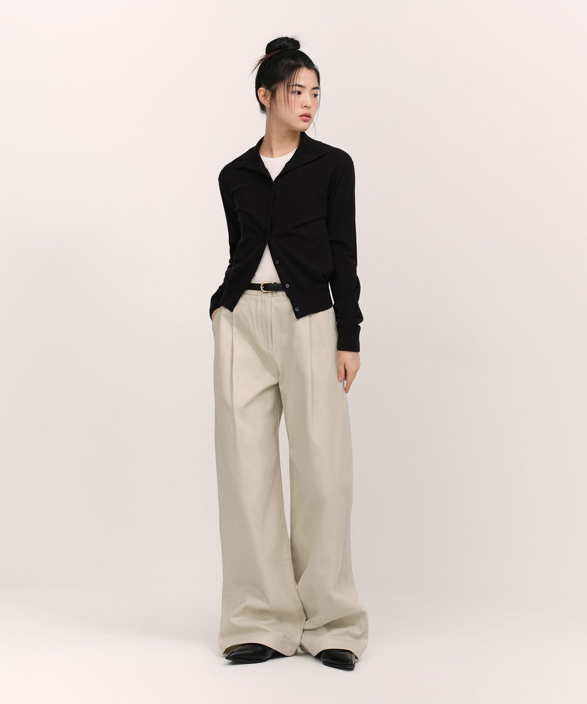무신사 스탠다드 우먼(MUSINSA STANDARD WOMAN) 우먼즈 에센셜 하이 넥 가디건 [블랙]