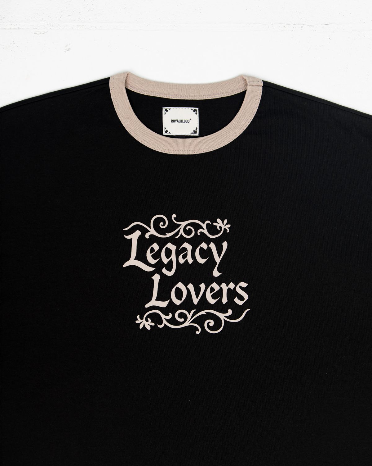 로얄블러드(ROYALBLOOD) Legacy Lovers Ringer T-Shirt (Black)