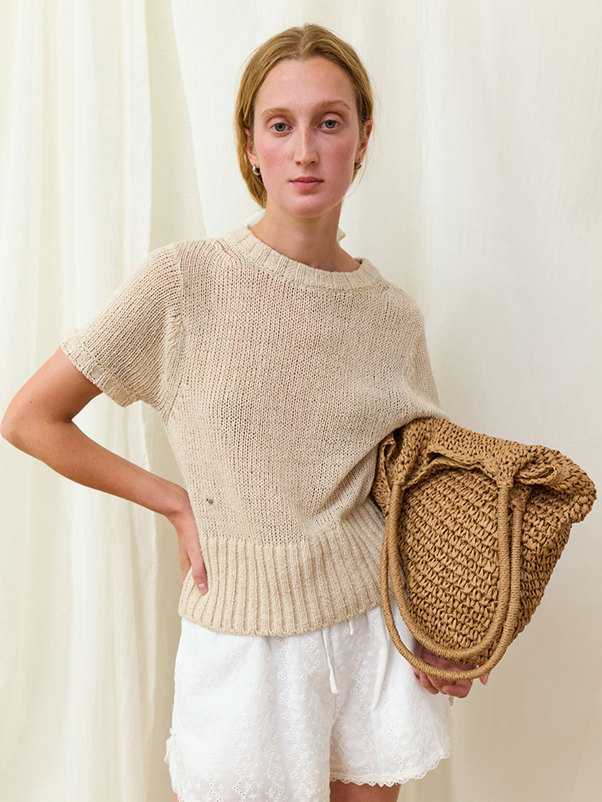 위메농(OUI MAIS NON) Linen half knit