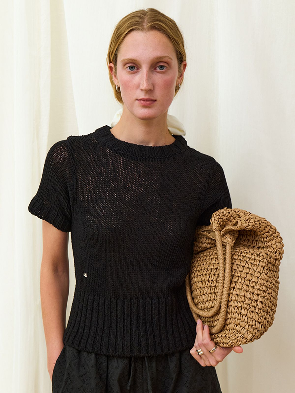 위메농(OUI MAIS NON) Linen half knit