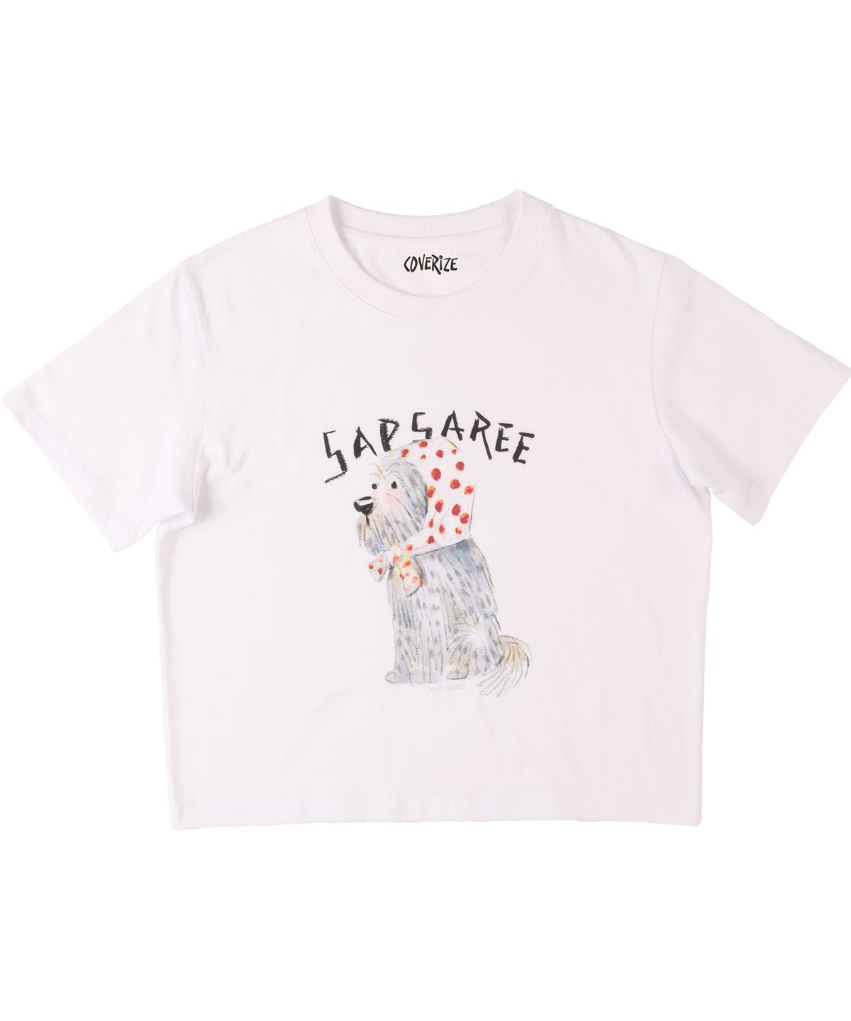 커버라이즈(COVERIZE) CLOTH SAPSAREE CROP TEE (WHITE)