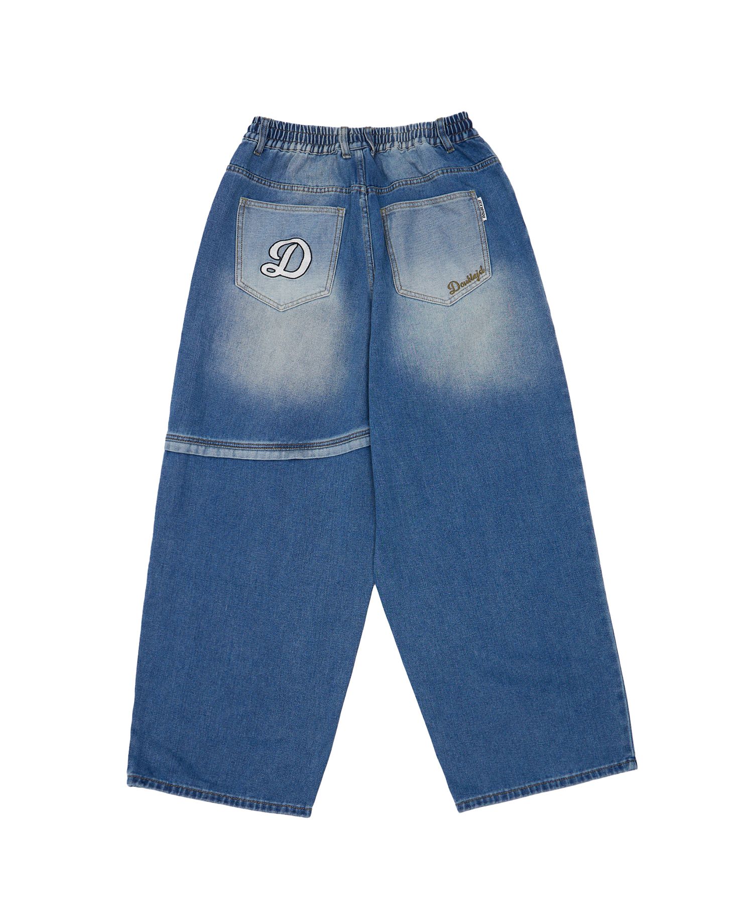 MUSINSA公式 | DOUBLE JD バックポケットD刺繍デニムパンツ（ブルー）