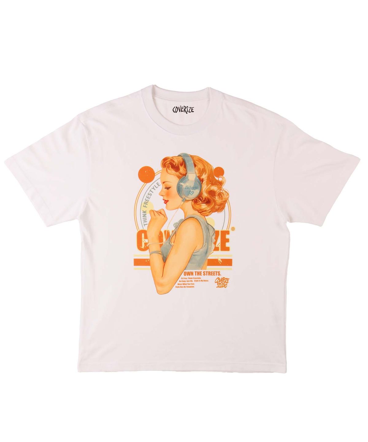 커버라이즈(COVERIZE) HEADPHONE GIRL TEE (WHITE)