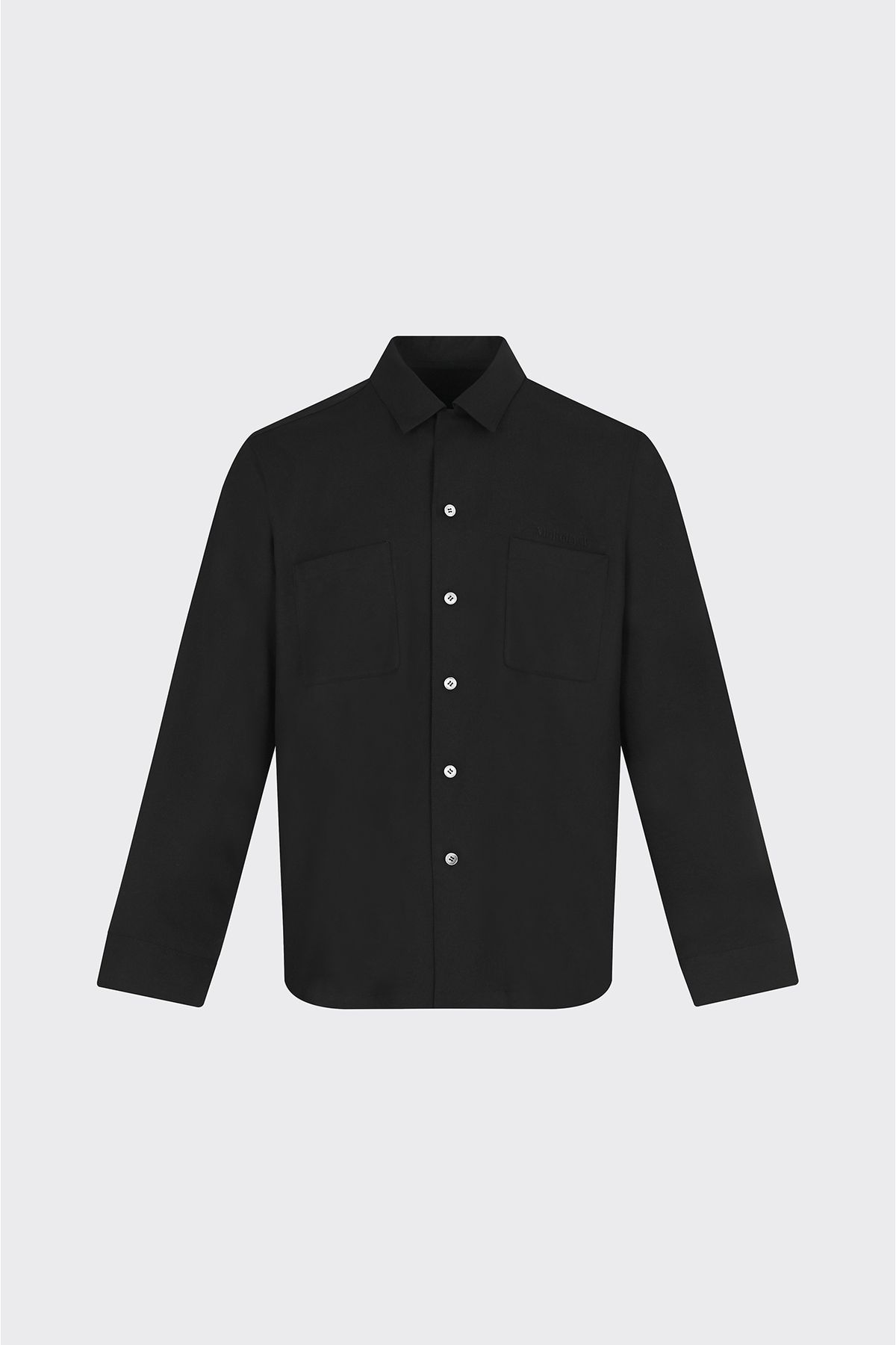몰토루시르(MOLTOLUCIR) TFSH-S03 Black 실키 텐셀 오픈카라 셔츠