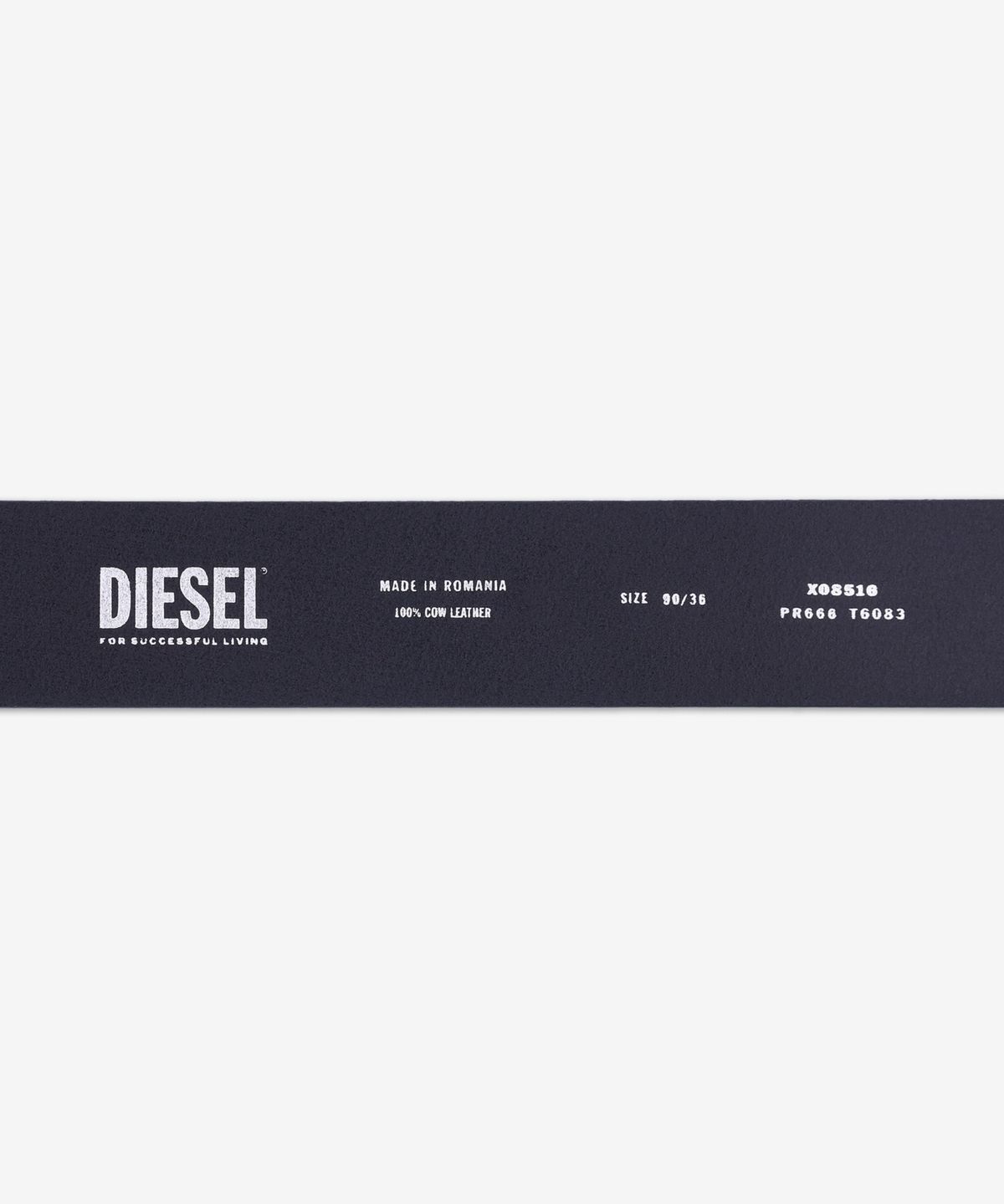 디젤(DIESEL) 오벌 D 로고 B 1DR 벨트 - 다크 블루 / X08516PR666T6083