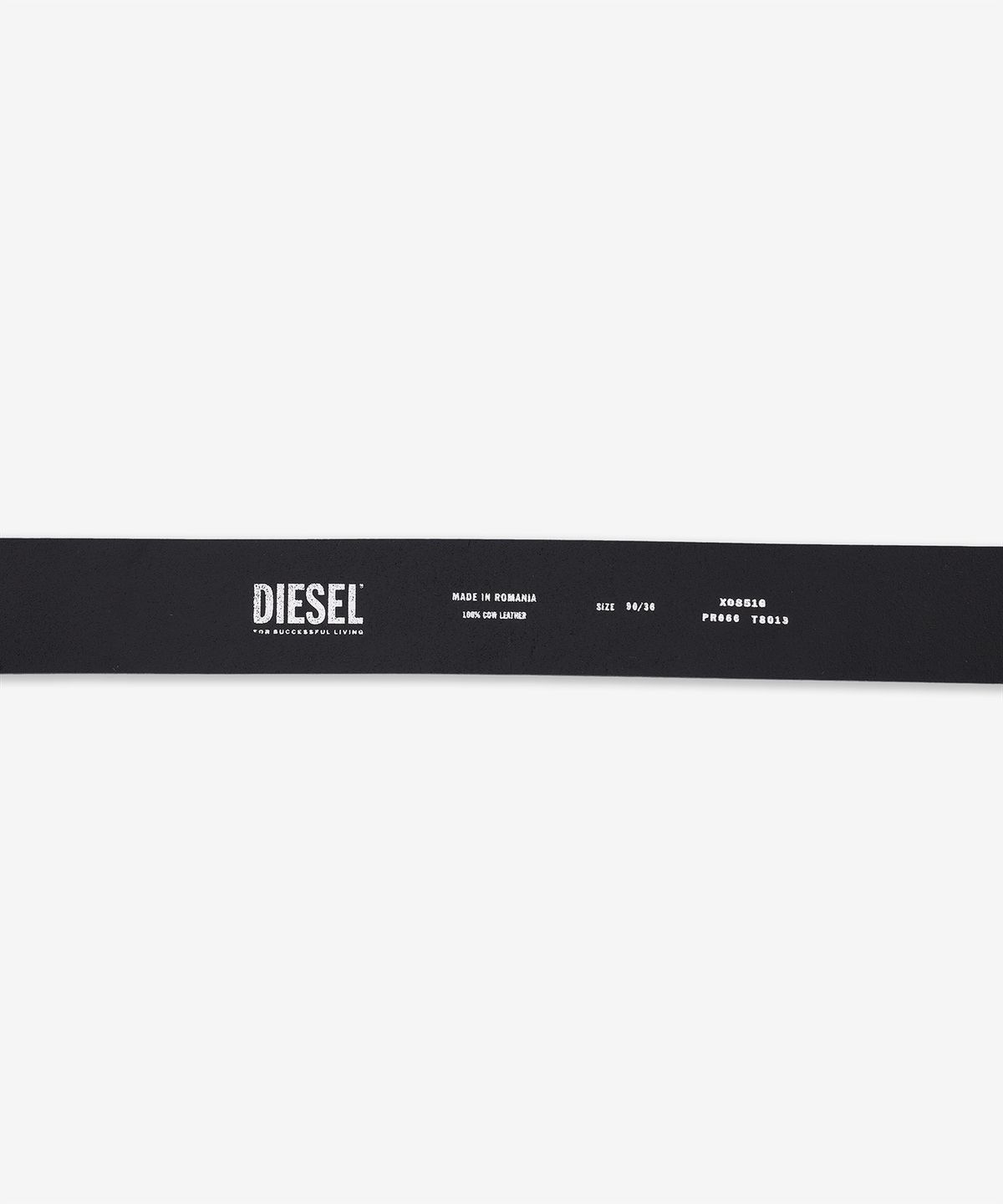 디젤(DIESEL) 오벌 D 로고 B 1DR 벨트 - 블랙 / X08516PR666T8013