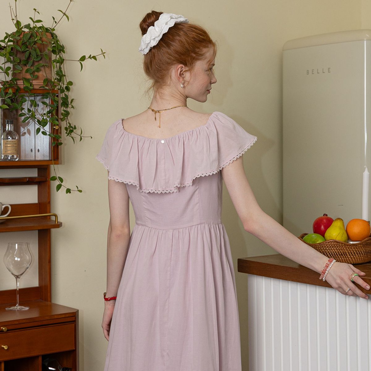 던드롭(DUNDROP) DD_Ruffled lovely drees_2color