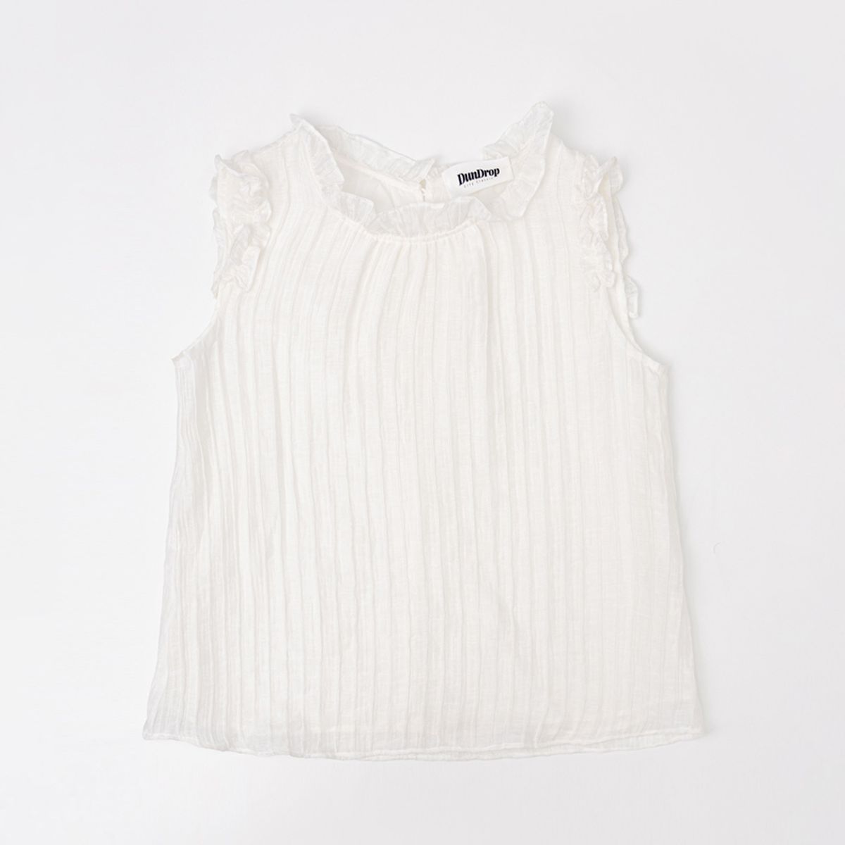 던드롭(DUNDROP) DD_Pleated collar sleeveless top_2color