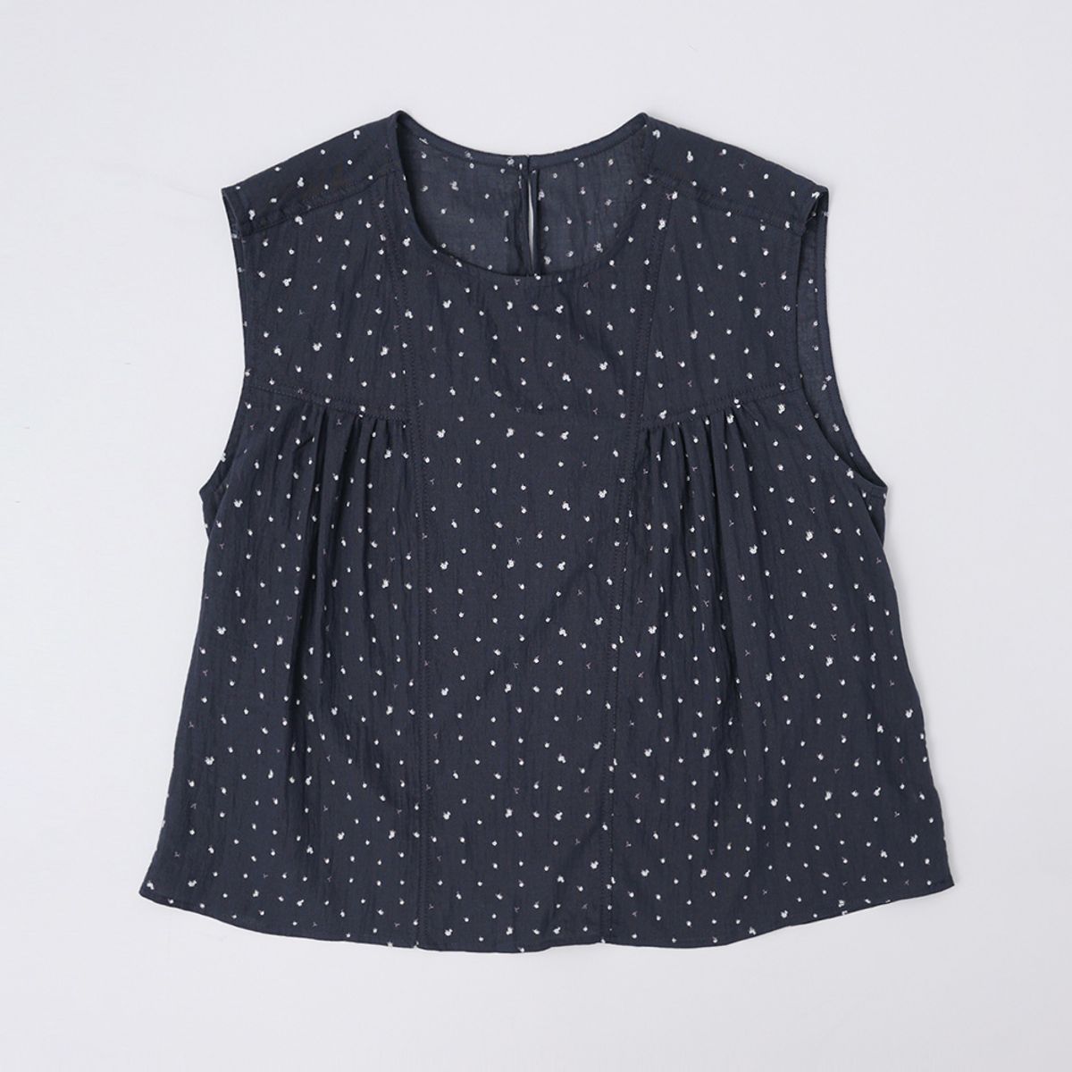 던드롭(DUNDROP) DD_Irregular polka dot sleeveless top_2color