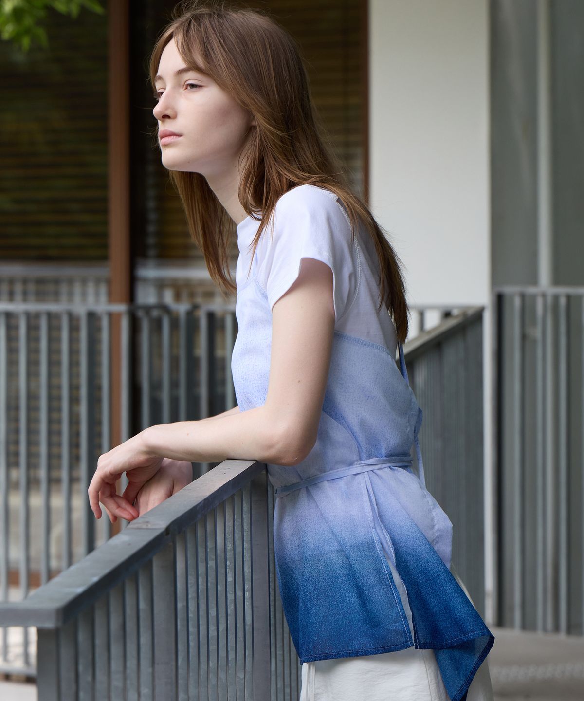 르바(LEVAR) Gradation Layered Top - Gradation Navy
