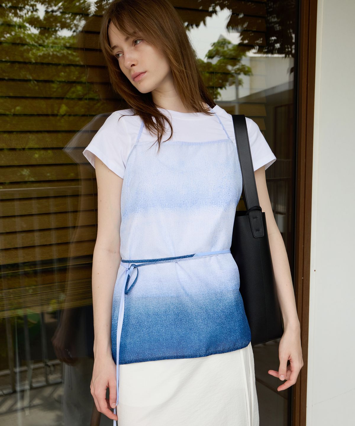 르바(LEVAR) Gradation Layered Top - Gradation Navy