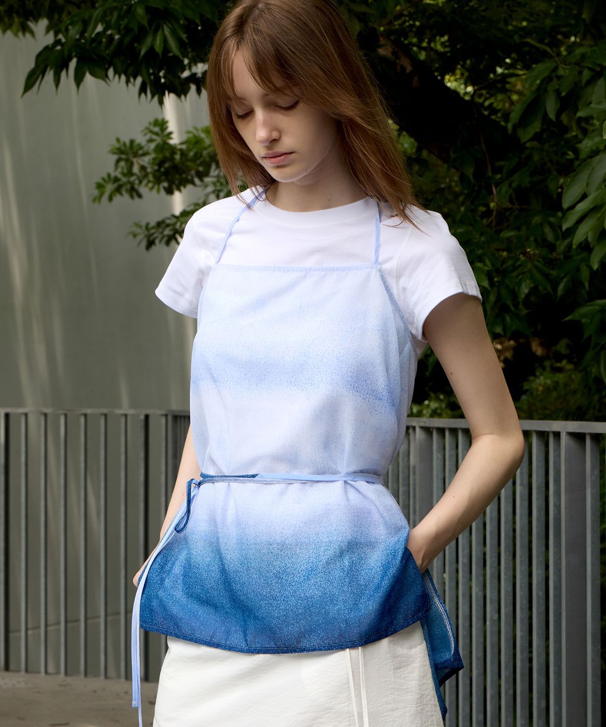 르바(LEVAR) Gradation Layered Top - Gradation Navy