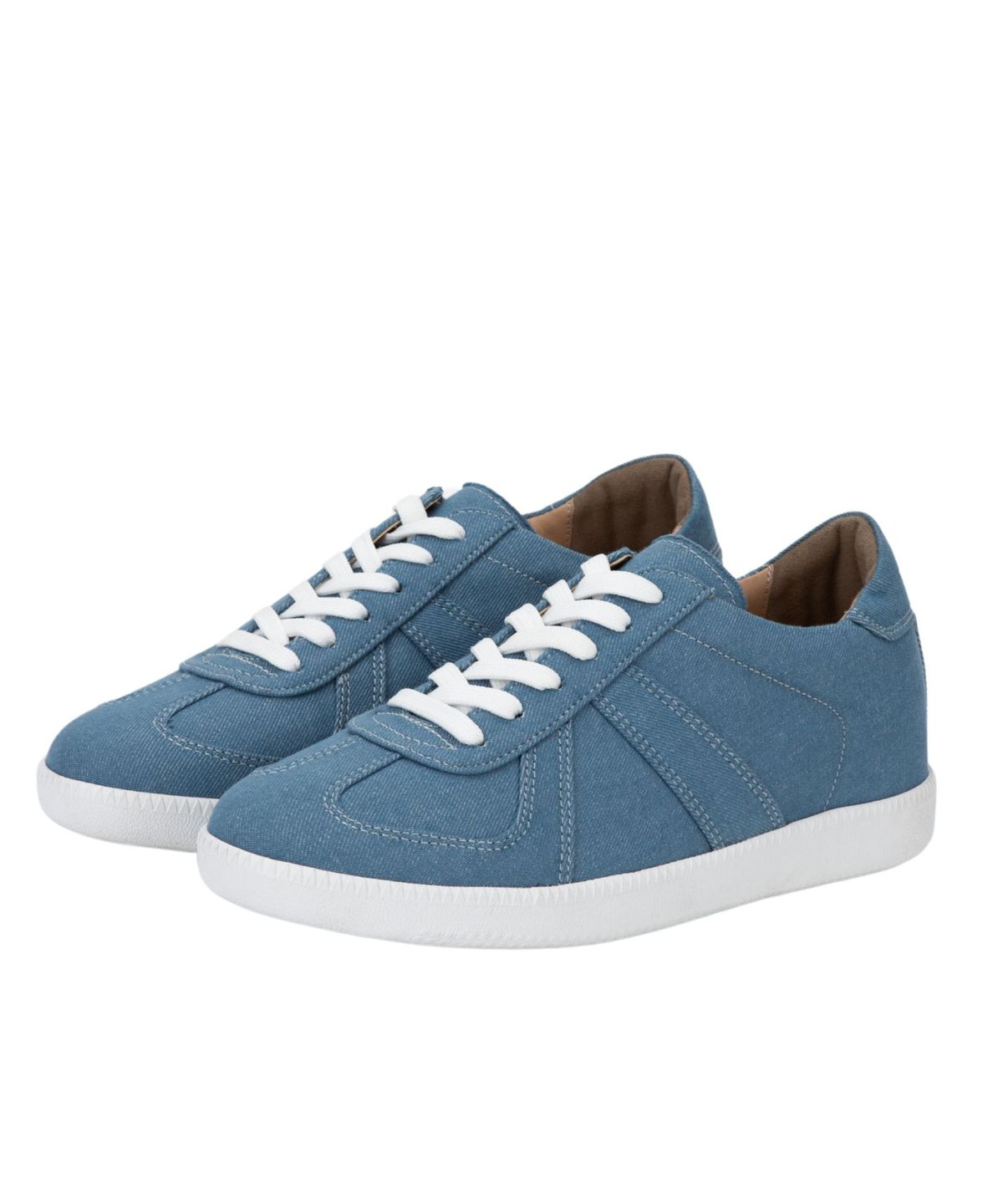 디퍼슈(DIFFERSHOE) 쿠바 스니커즈 7CM [연청 데님]