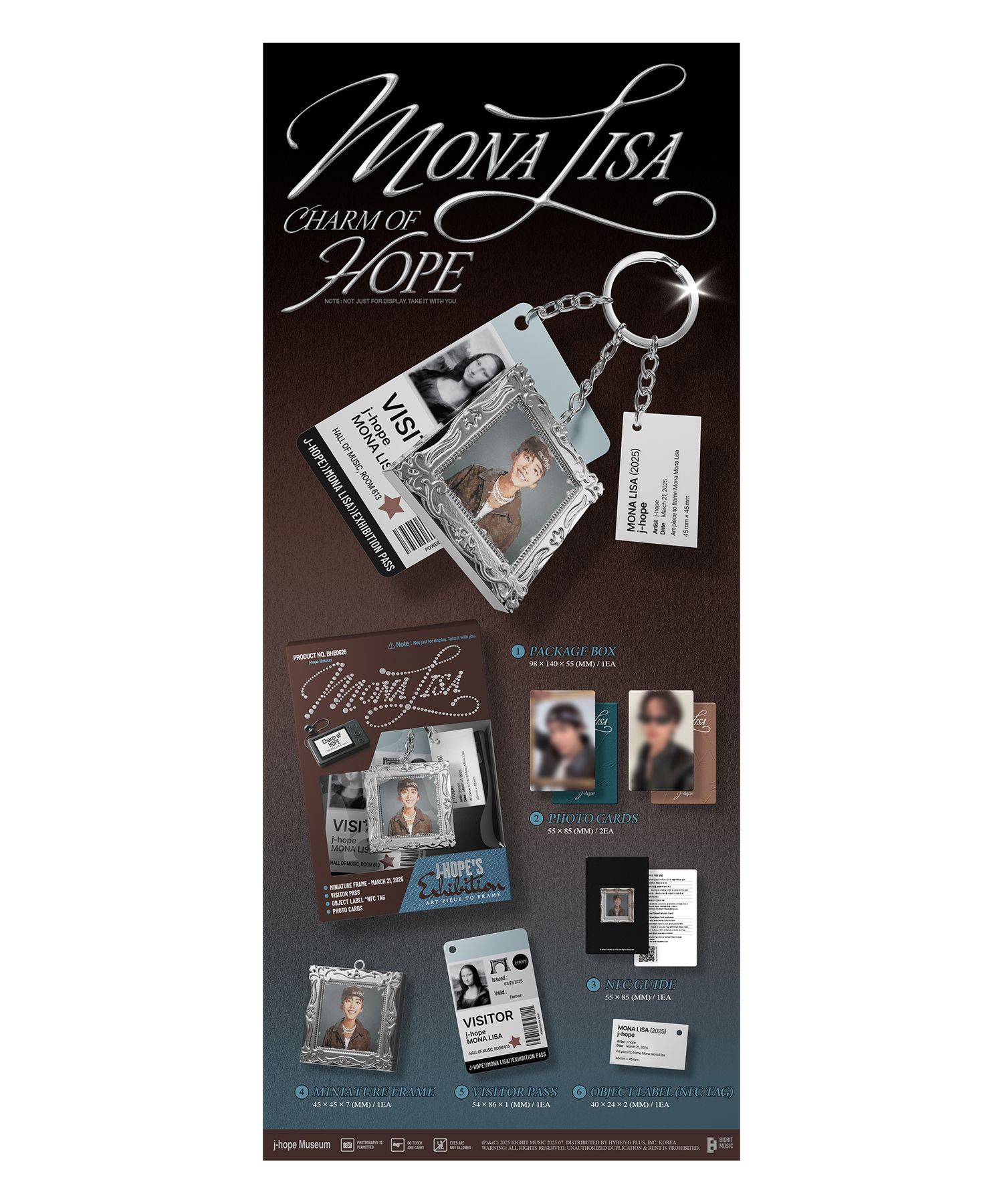 Charm of HOPE MONA LISA HOTS ホビマネー 蝶々 Charm of HOPE MONA LISA HOTS ホビマネー 蝶々（Gazing Ball