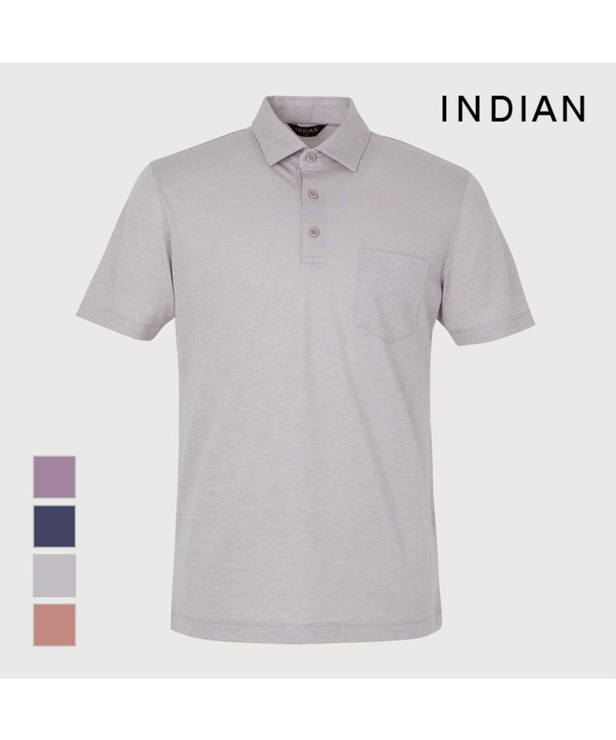 인디안(INDIAN) PQ조직 솔리드 반팔티_MIEAS3M2231