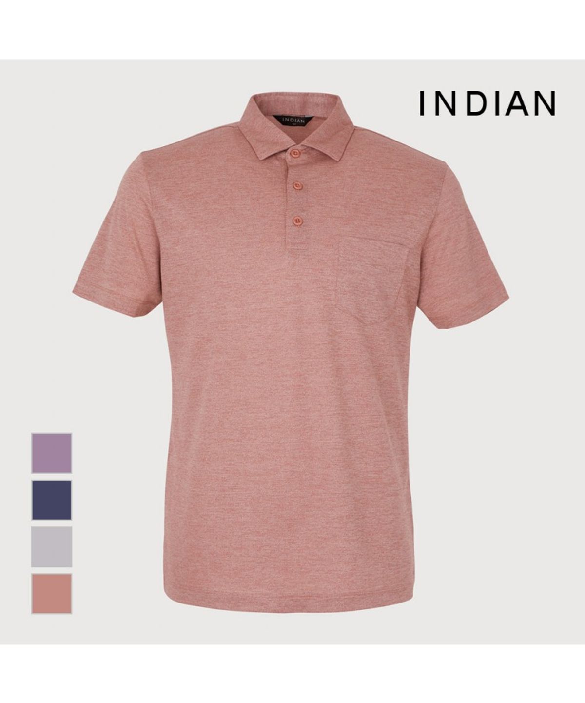 인디안(INDIAN) PQ조직 솔리드 반팔티_MIEAS3M2231