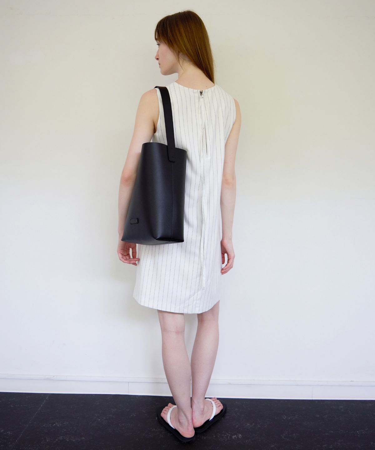 르바(LEVAR) Stripe Mini Dress  - White Stripe