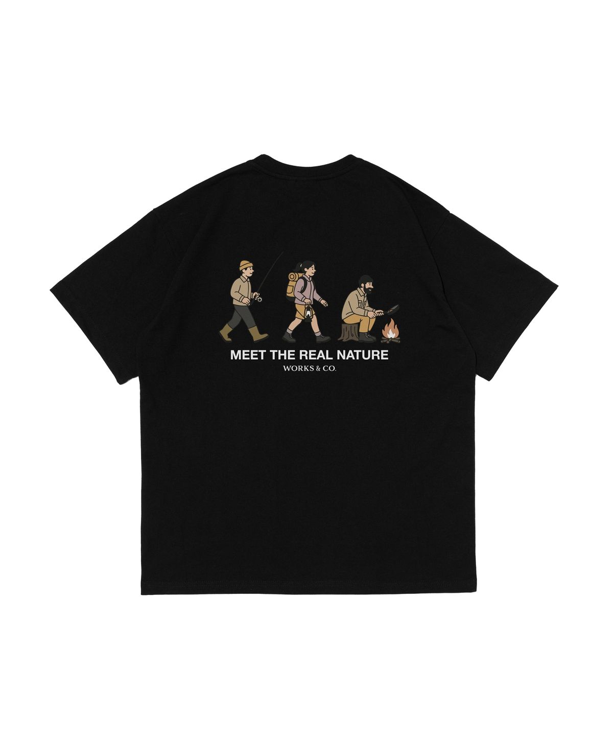 웍스앤코(WORKS & CO.) 아웃도어 내츄럴 반팔티셔츠 (블랙)