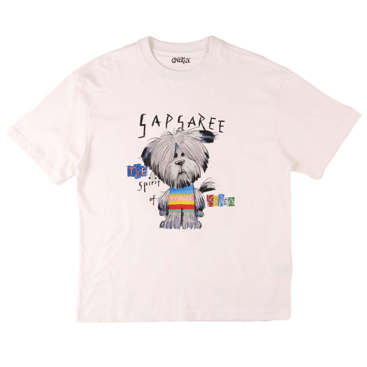 커버라이즈(COVERIZE) COLORFUL SAPSAREE TEE (BLACK)