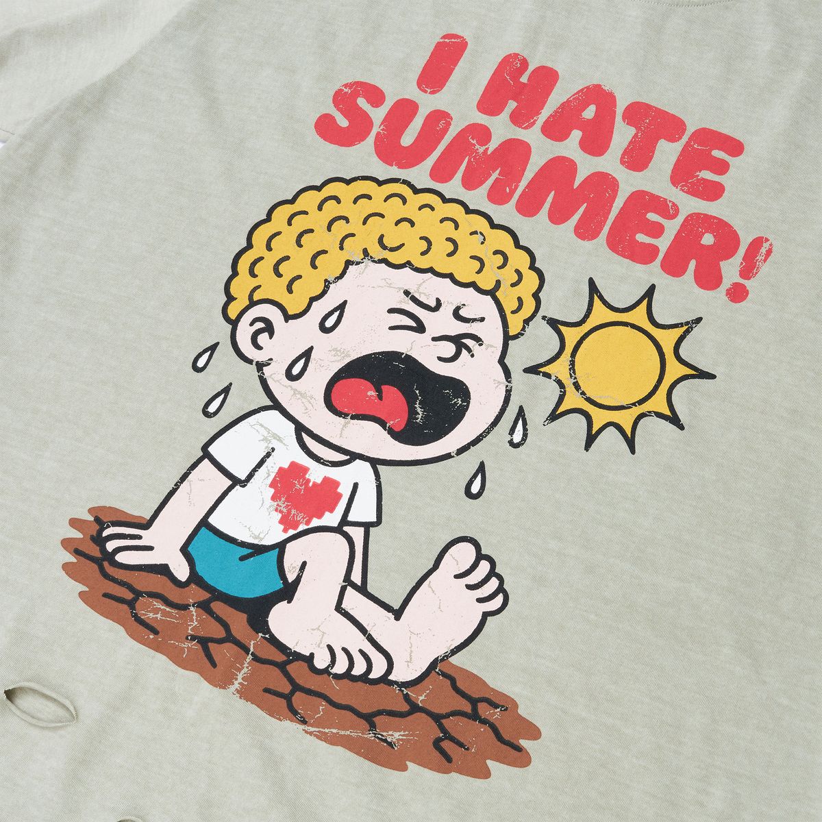 노쿨러스(NOSCOULEURS) I HATE SUMMER T-SHIRT GREY