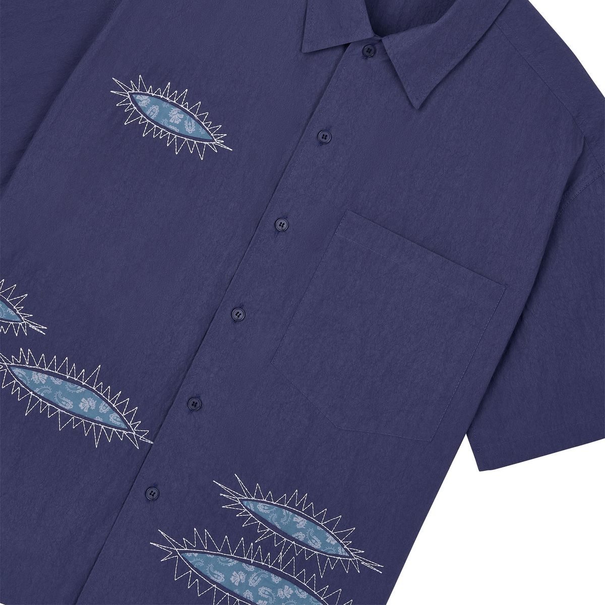 노쿨러스(NOSCOULEURS) TWIST SHORT SLEEVE SHIRTS NAVY