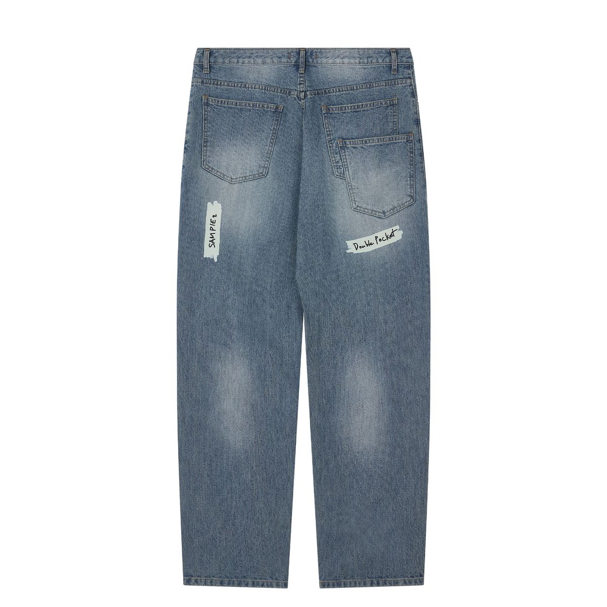 노쿨러스(NOSCOULEURS) TRACES DENIM PANTS LIGHT INDIGO