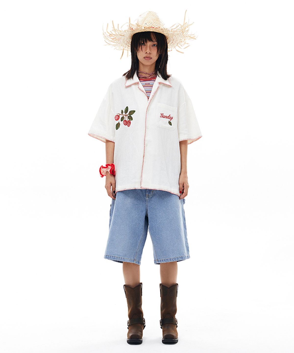 선데이후르츠마켓(SUNDAY FRUIT MARKET) SUNDAY DENIM SHORT