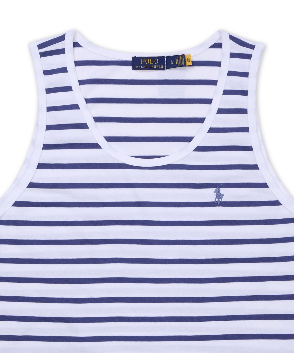 폴로 랄프 로렌(POLO RALPH LAUREN) 클래식핏 스트라이프 저지 탱크-블루