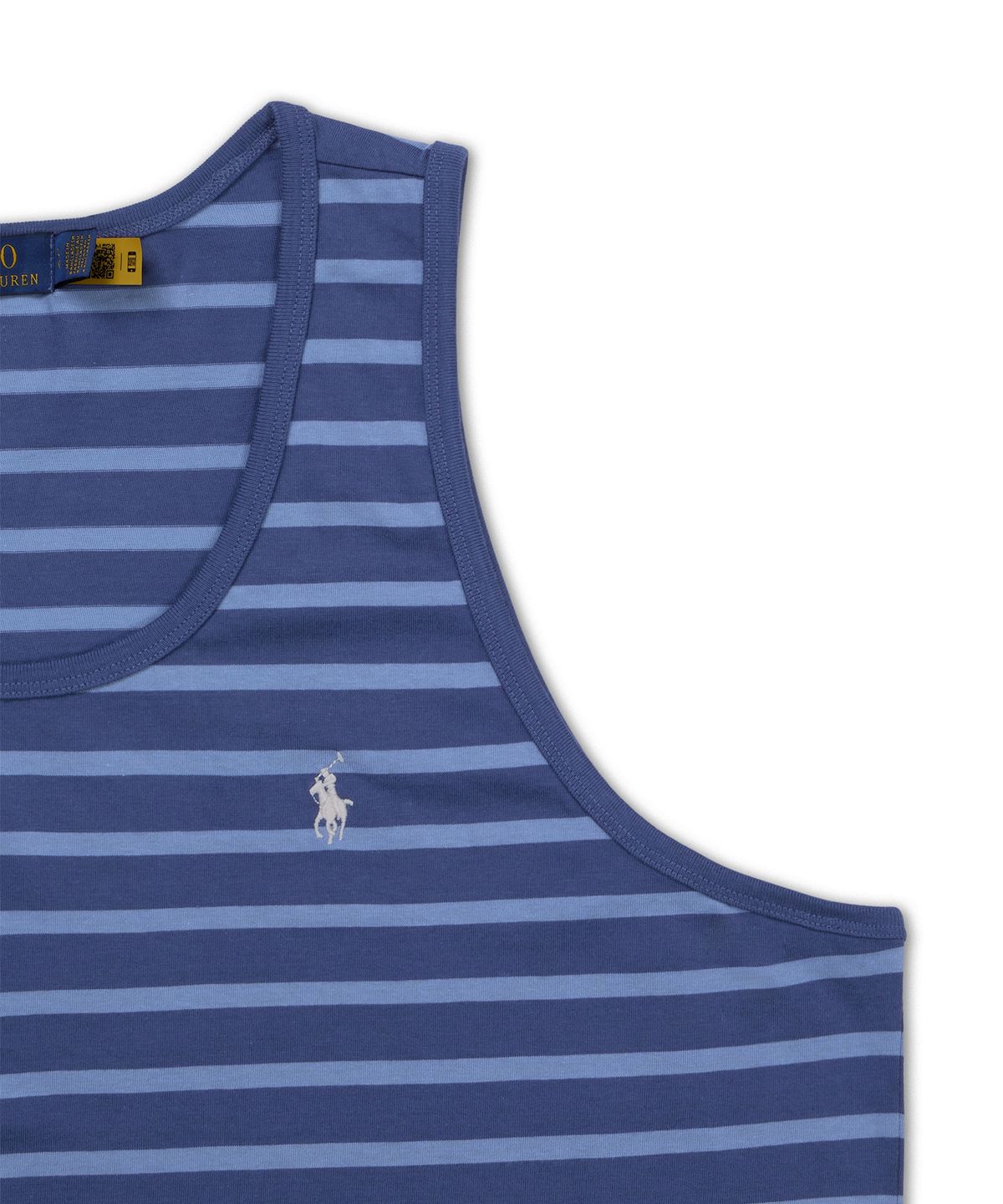 폴로 랄프 로렌(POLO RALPH LAUREN) 클래식핏 스트라이프 저지 탱크-블루