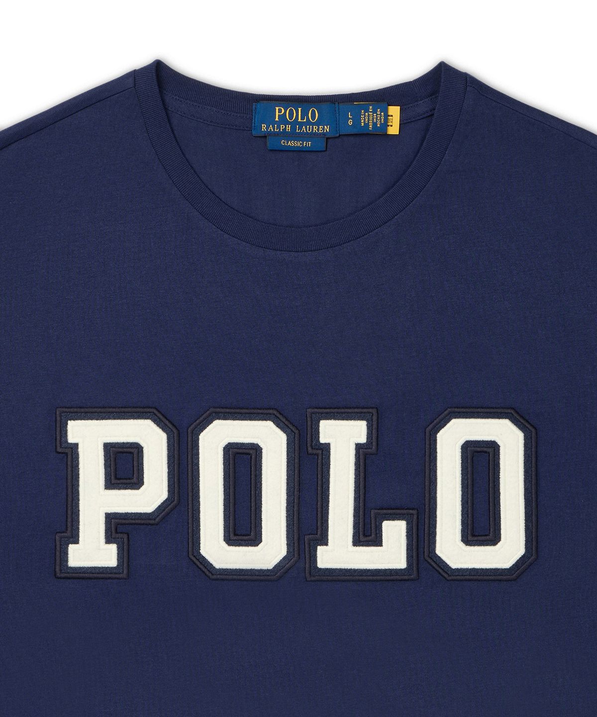 폴로 랄프 로렌(POLO RALPH LAUREN) 클래식핏 로고 저지 티셔츠-네이비
