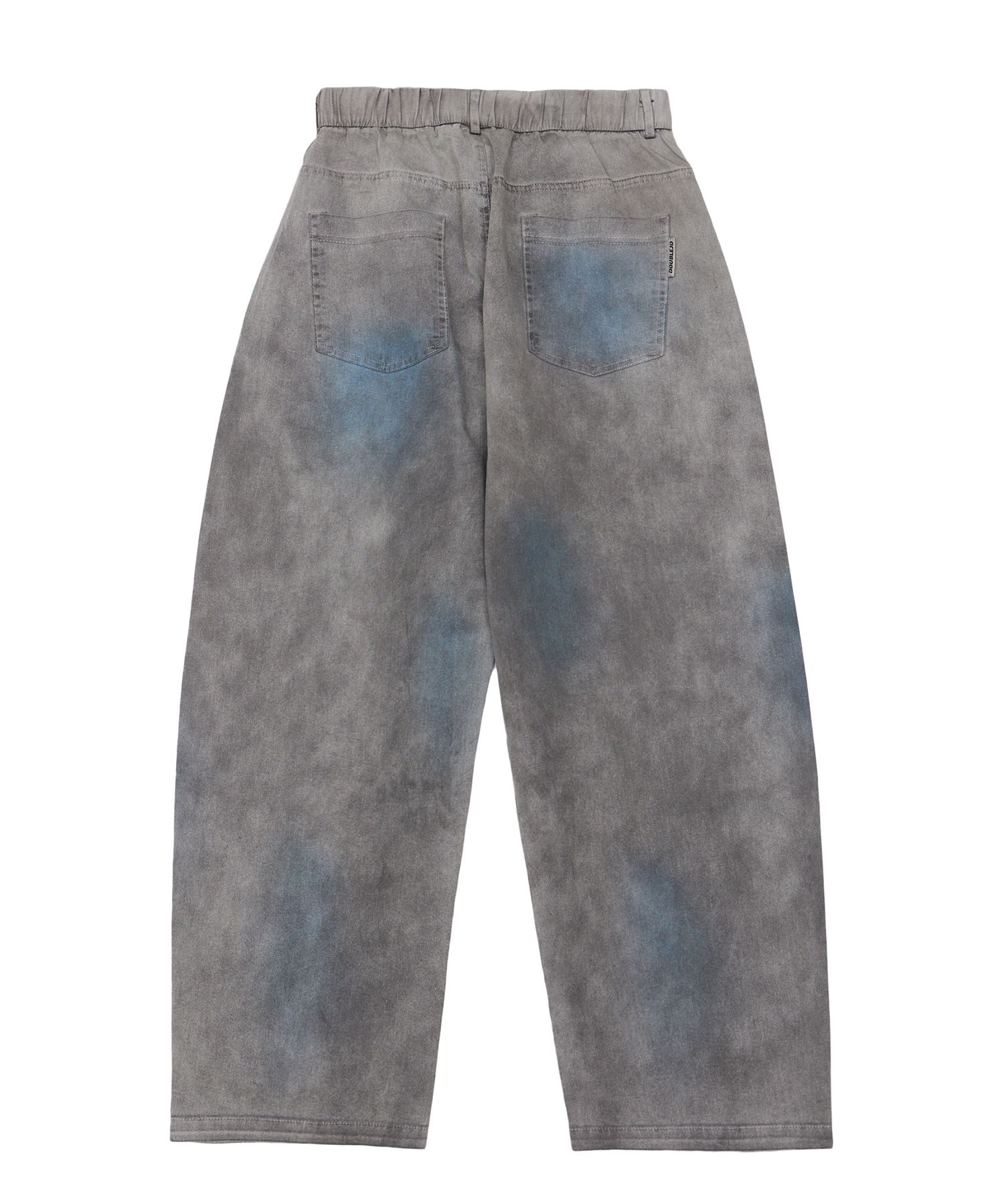 MUSINSA | DOUBLE JD Dirty Washing Curved Denim Pants (Blue)