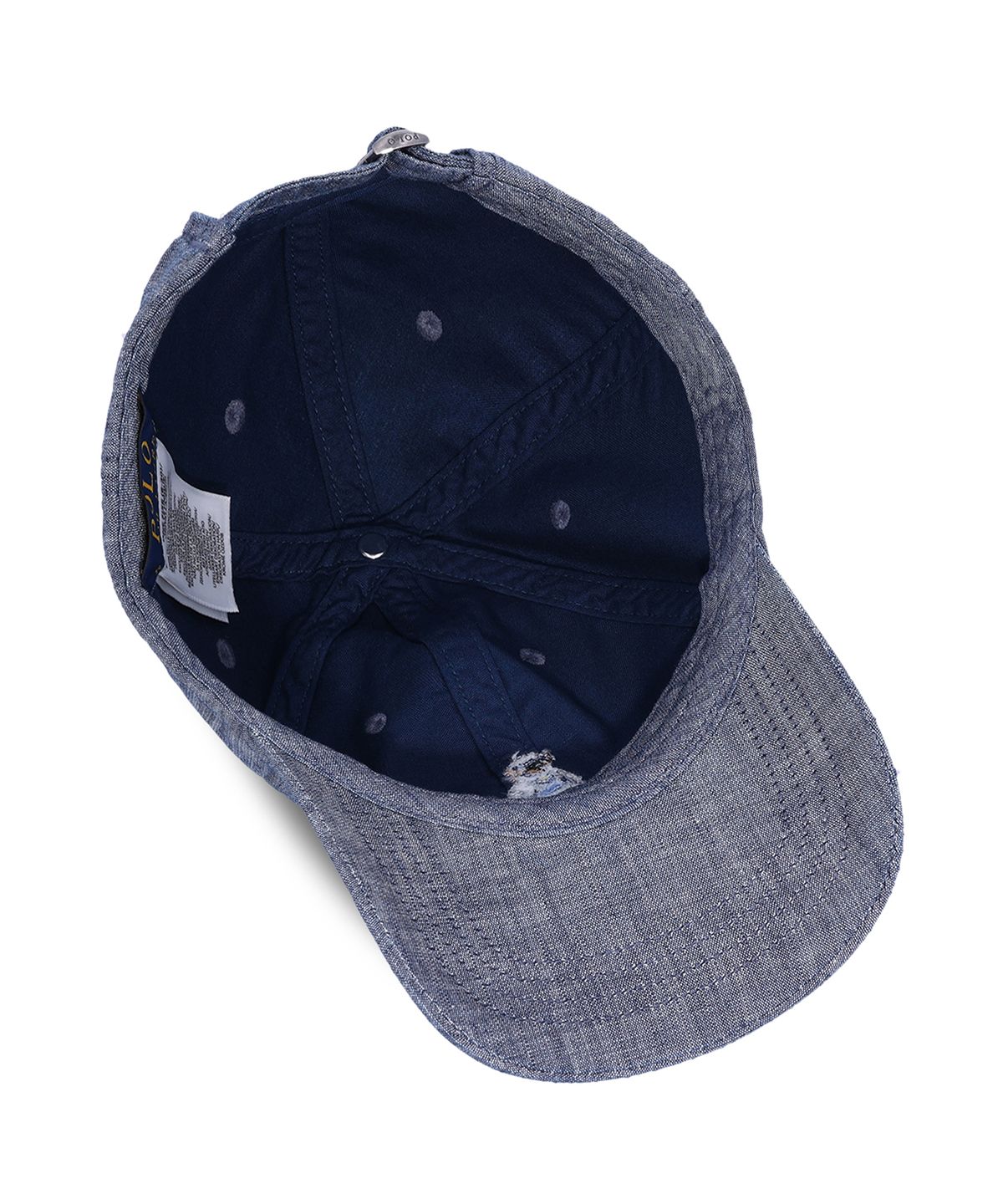 폴로 랄프 로렌 칠드런(POLO RALPH LAUREN CHILDREN) 폴로 베어 코튼 샴브레이 볼 캡-라이트 블루