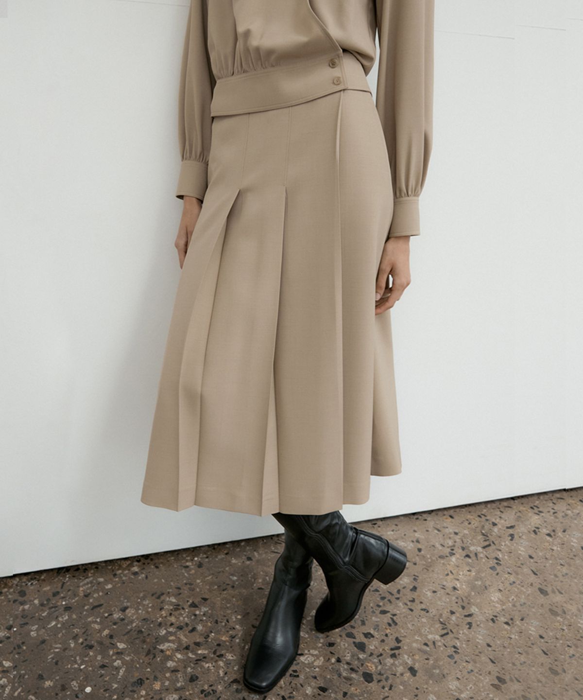 오떼뜨(OCTETTE) SOFT PLEATS SK_2COLOR