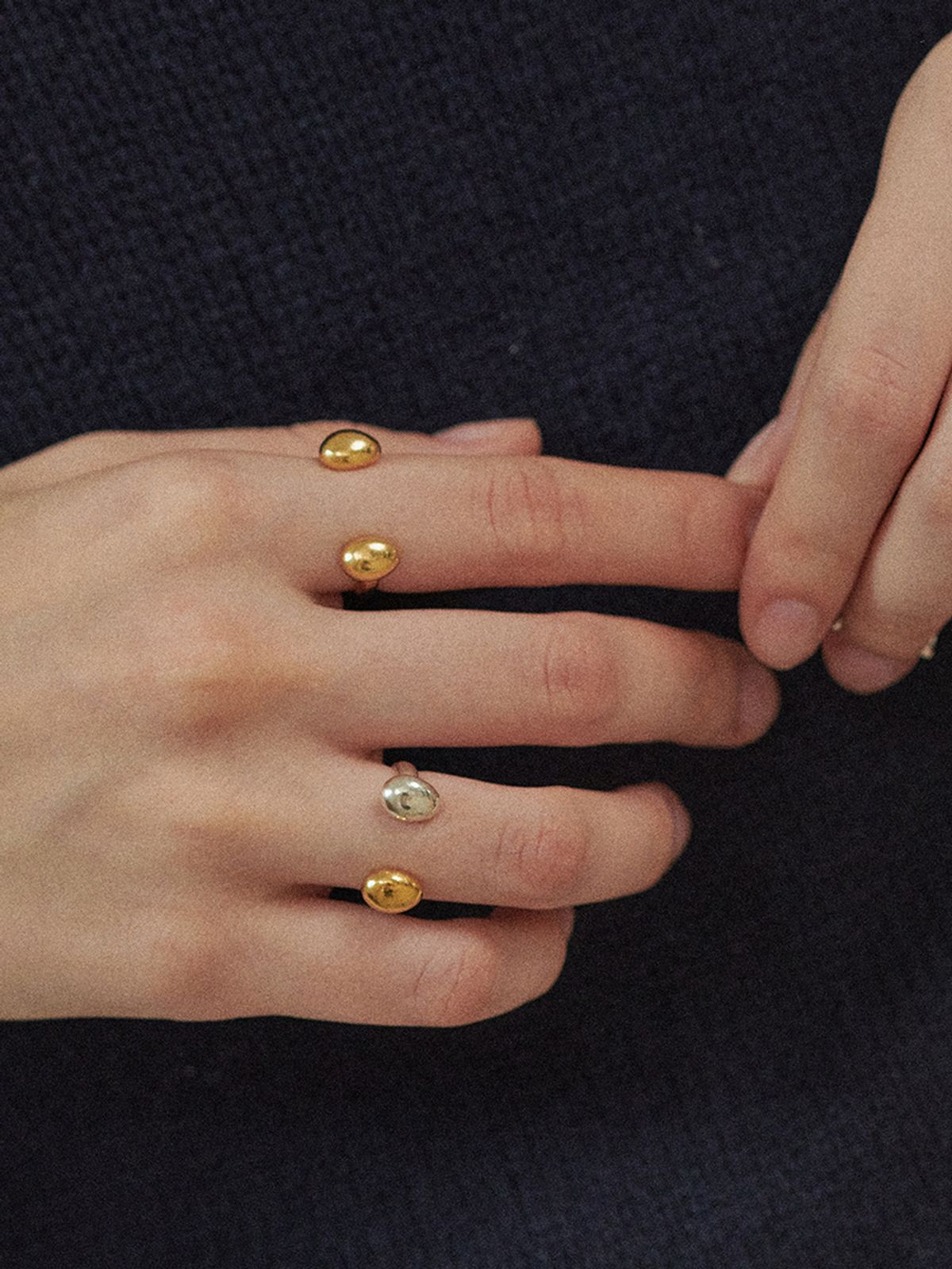 피코먼트(PICOMENT) #006  Oval Open Ring _ Gold