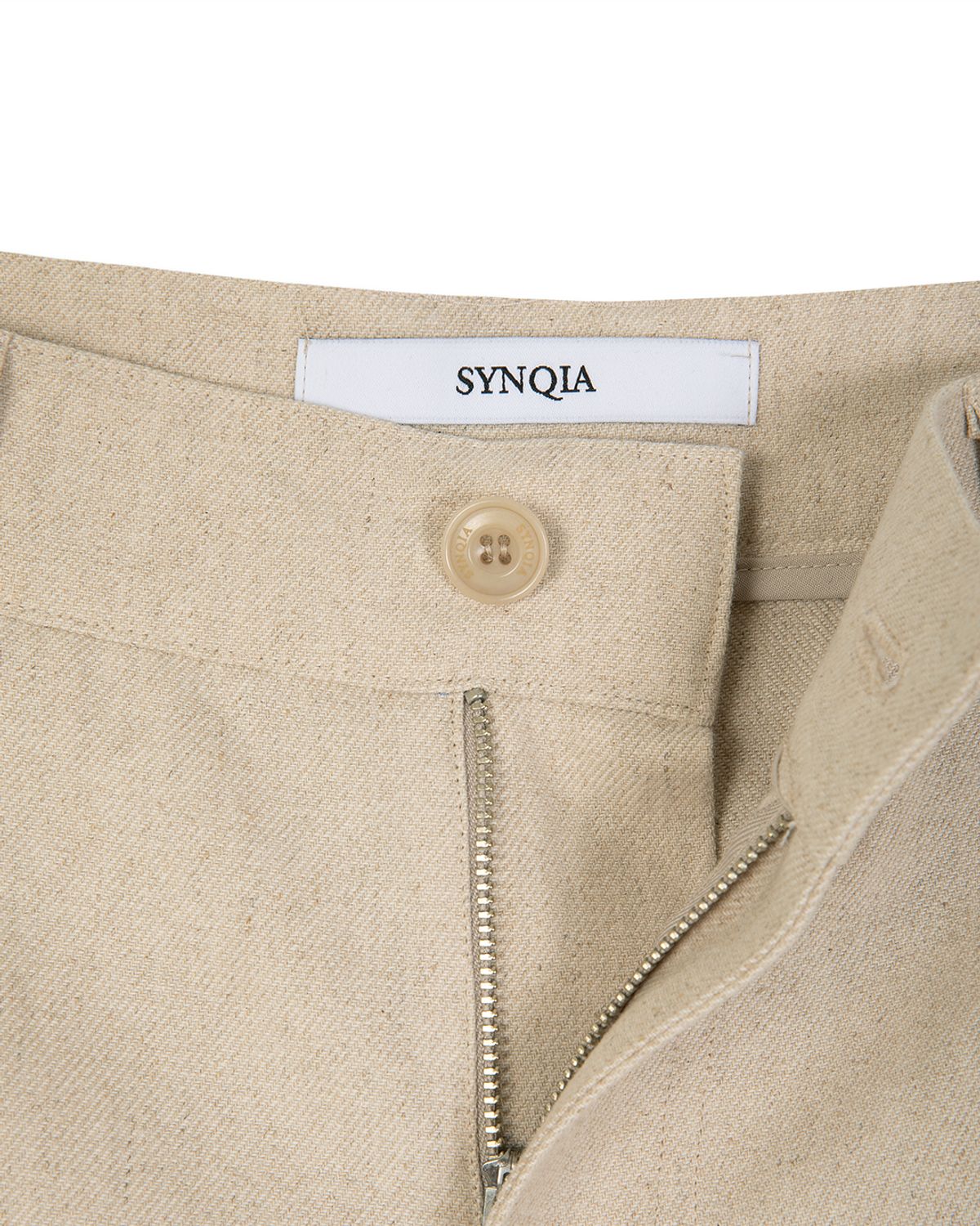 신키아(SYNQIA) 린넨 코튼 멀티 포켓 팬츠 데저트 오트