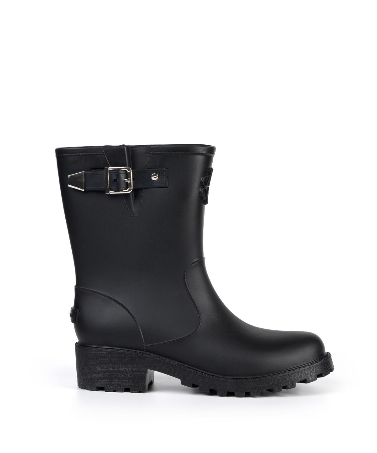 닉앤니콜(NICK&NICOLE) NICOLE BUCKLE SHORT RAIN BOOTS_BLACK