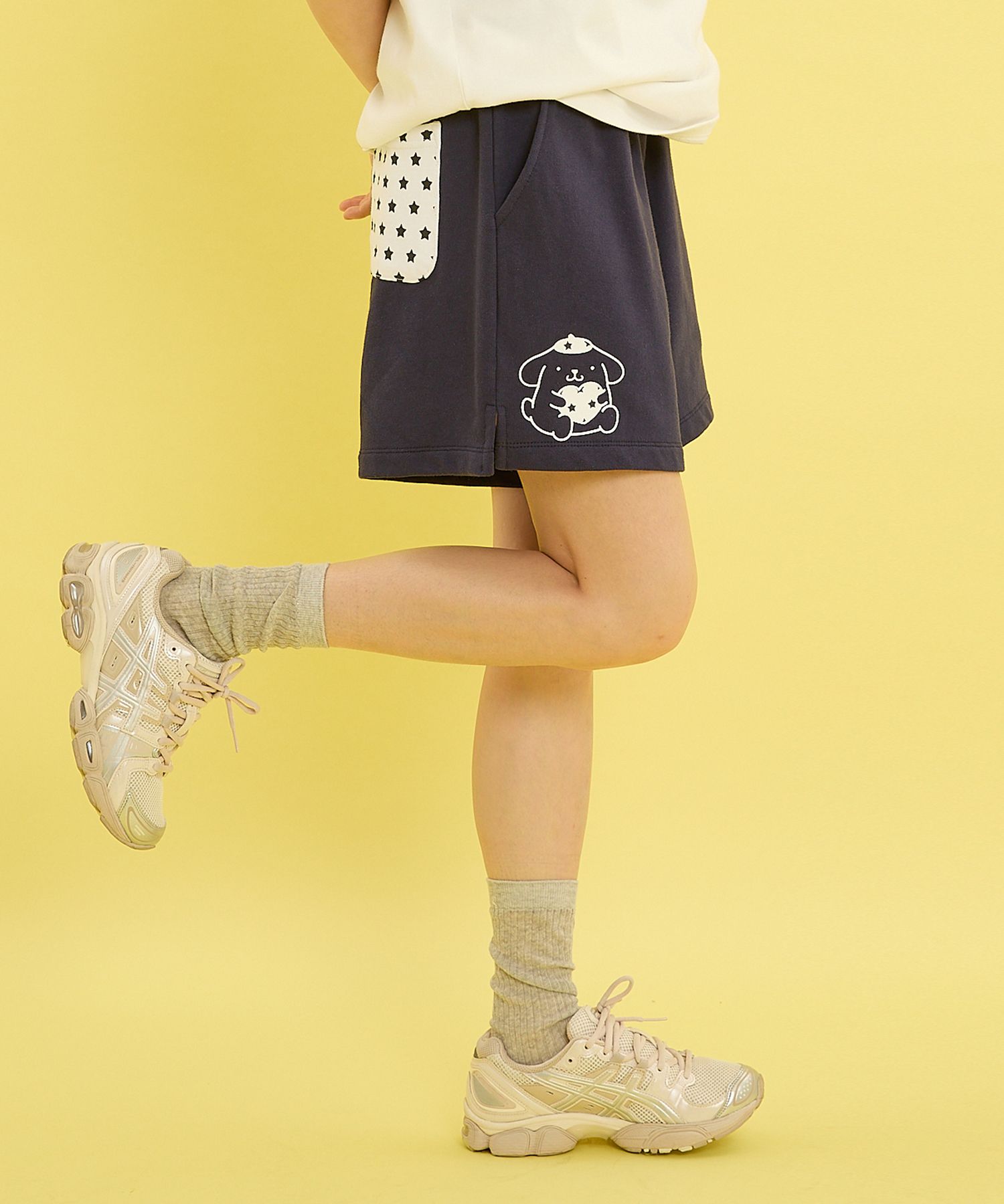 ★Wai Kei★ Pochaco Banding Shorts Navy YKBE05PT01-1 MUSINSA | WAI KEI Pompompurin banding shorts navy