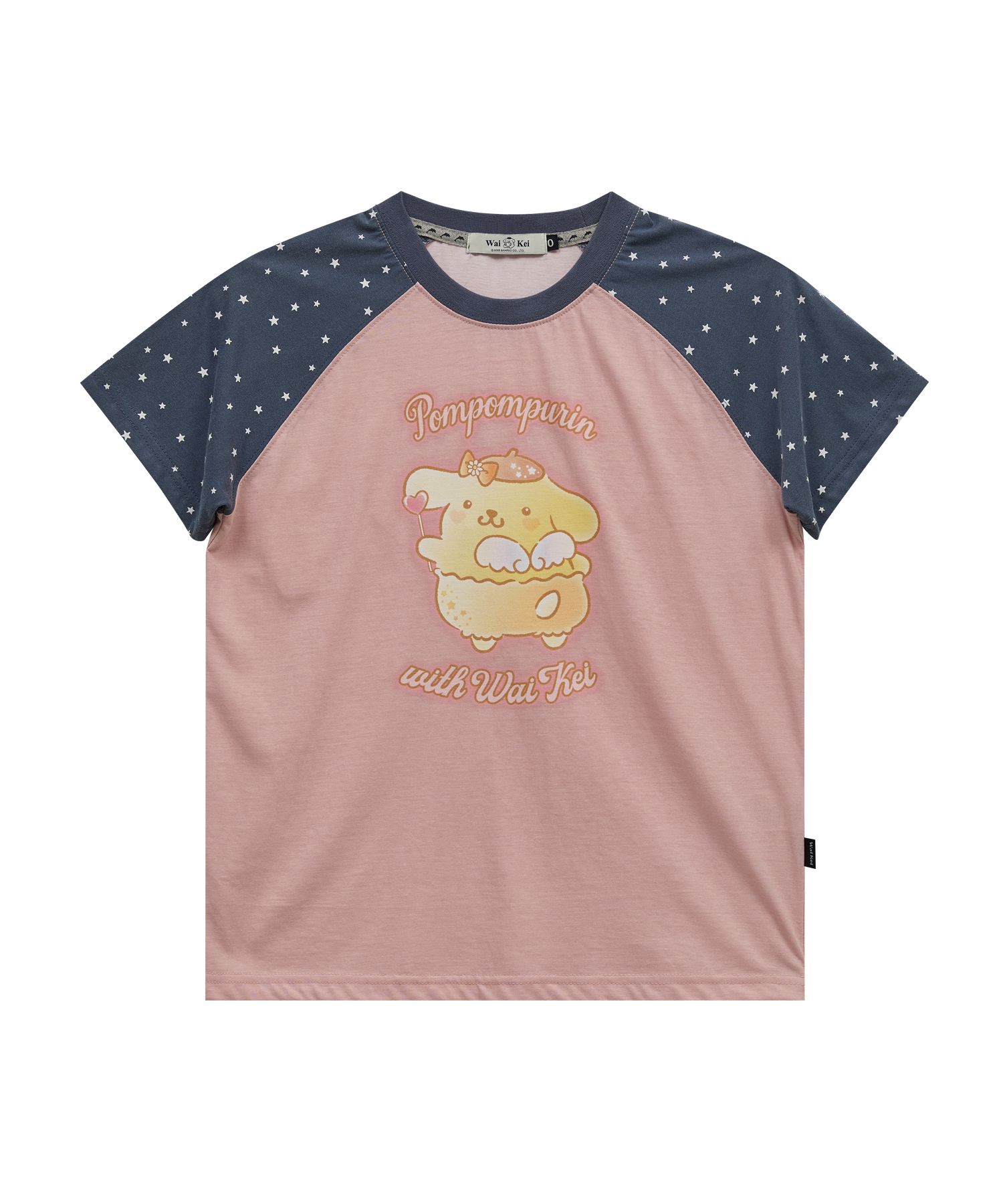 ★WAIKEI★ Cupid Pompompurin Raglan Short Sleeve T-shirt Whi MUSINSA | WAI KEI Cupid Pompompurin Raglan Short Sleeve T