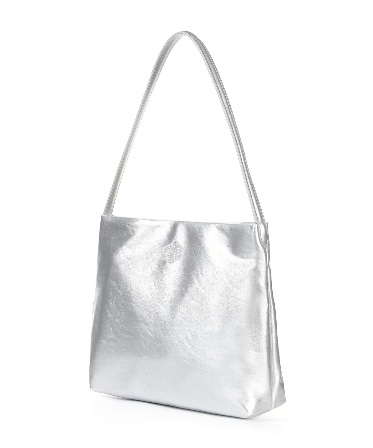 닉앤니콜(NICK&NICOLE) ESSENTIAL LEATHER SQUARE BAG_SILVER