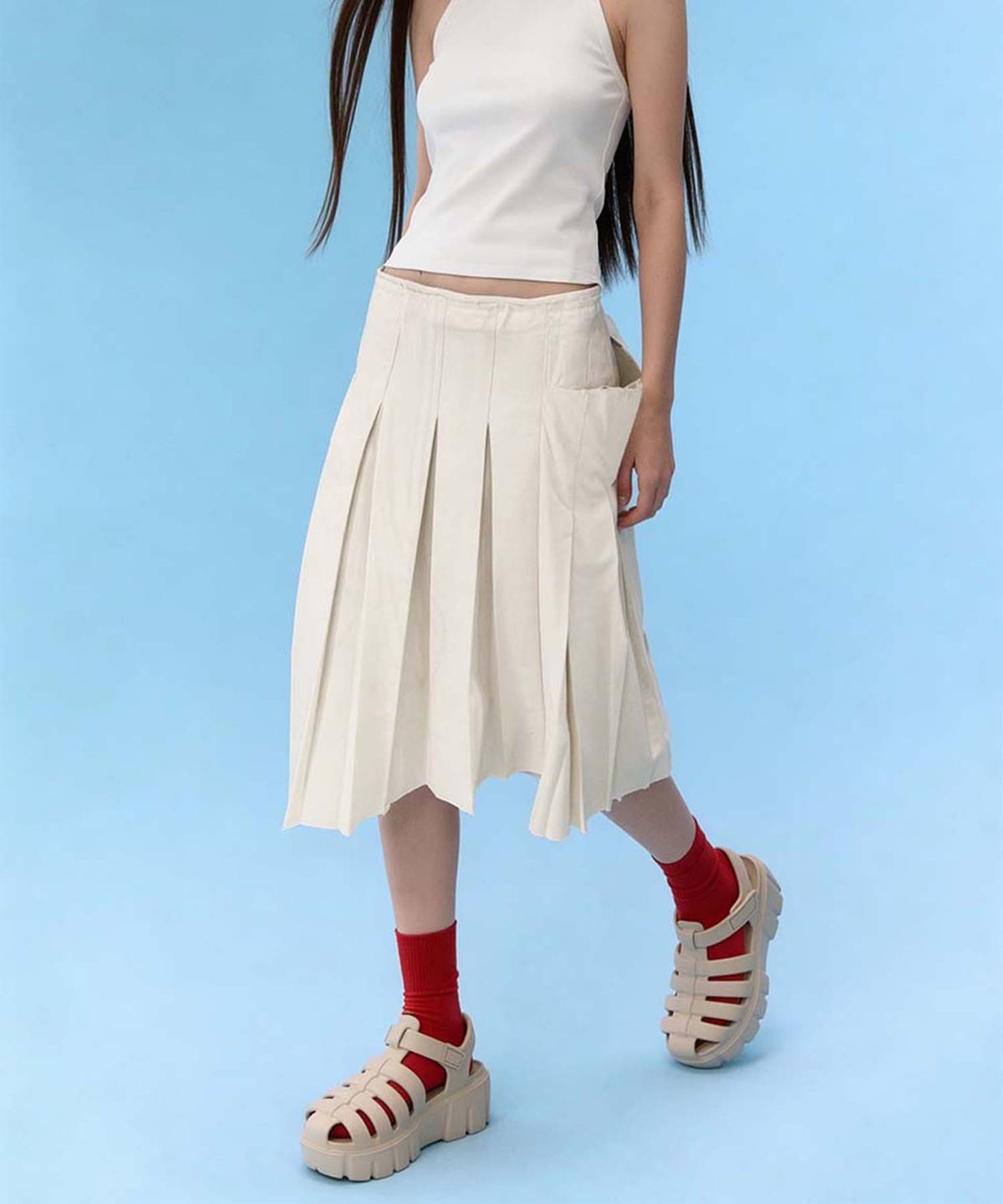 세인트새틴(SAINTSATIN) 비안 피셔맨 젤리슈즈 통굽 샌들 (6cm) 3color